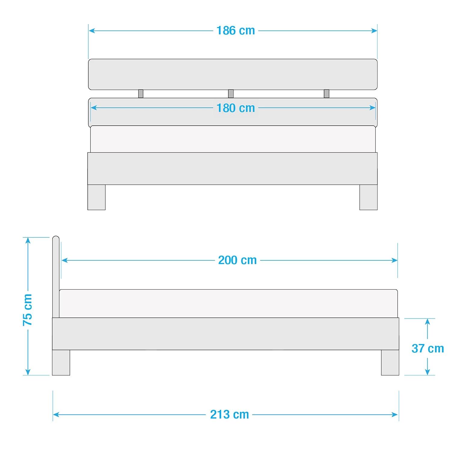 Ars Natura Lit en bois massif AresWOOD - Chêne - 180 x 200cm - Avec tête de lit 12 Ars Natura Lit en bois massif AresWOOD - Chêne - 180 x 200cm - Avec tête de lit – Image 12