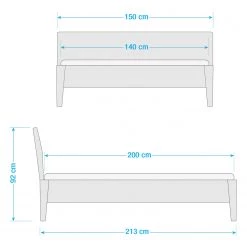 Ars Natura Lit en bois massif LayaWOOD - Duramen de hêtre - 140 x 200cm -Lits & literie Soldes 1000012801 210707 14033600004 SKETCH DETAILS P000000001000012801 sketch