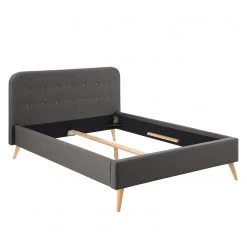 Mørteens Lit capitonné Klink II - Gris foncé - 140 x 200cm -Lits & literie Soldes 1000016038 190930 16175200005 DETAILS P000000001000016038