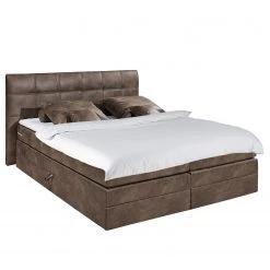 Loftscape Lit boxspring Colider - Microfibre - Marron