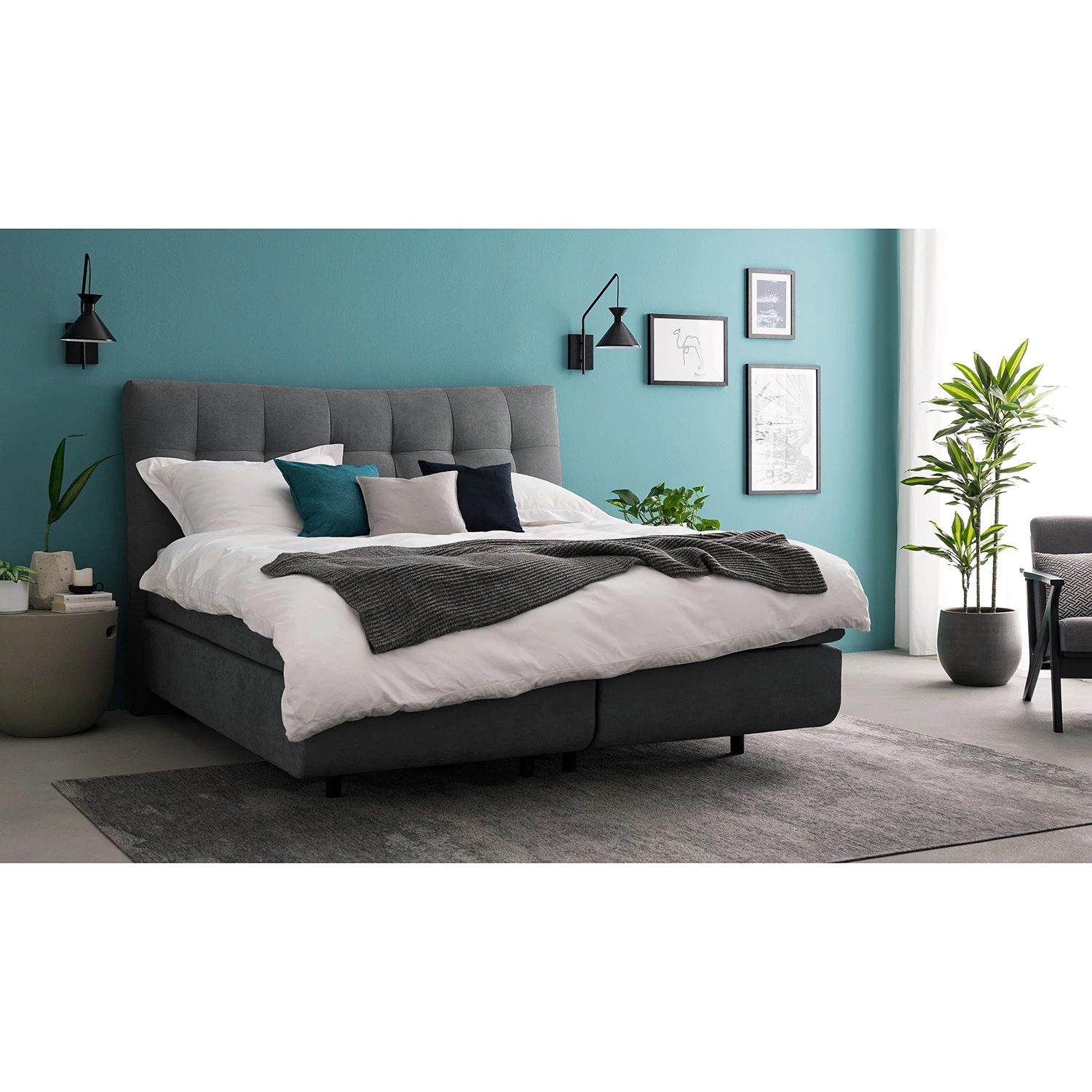 Loftscape Lit boxspring Touros - Gris foncé 2 Loftscape Lit boxspring Touros - Gris foncé – Image 2