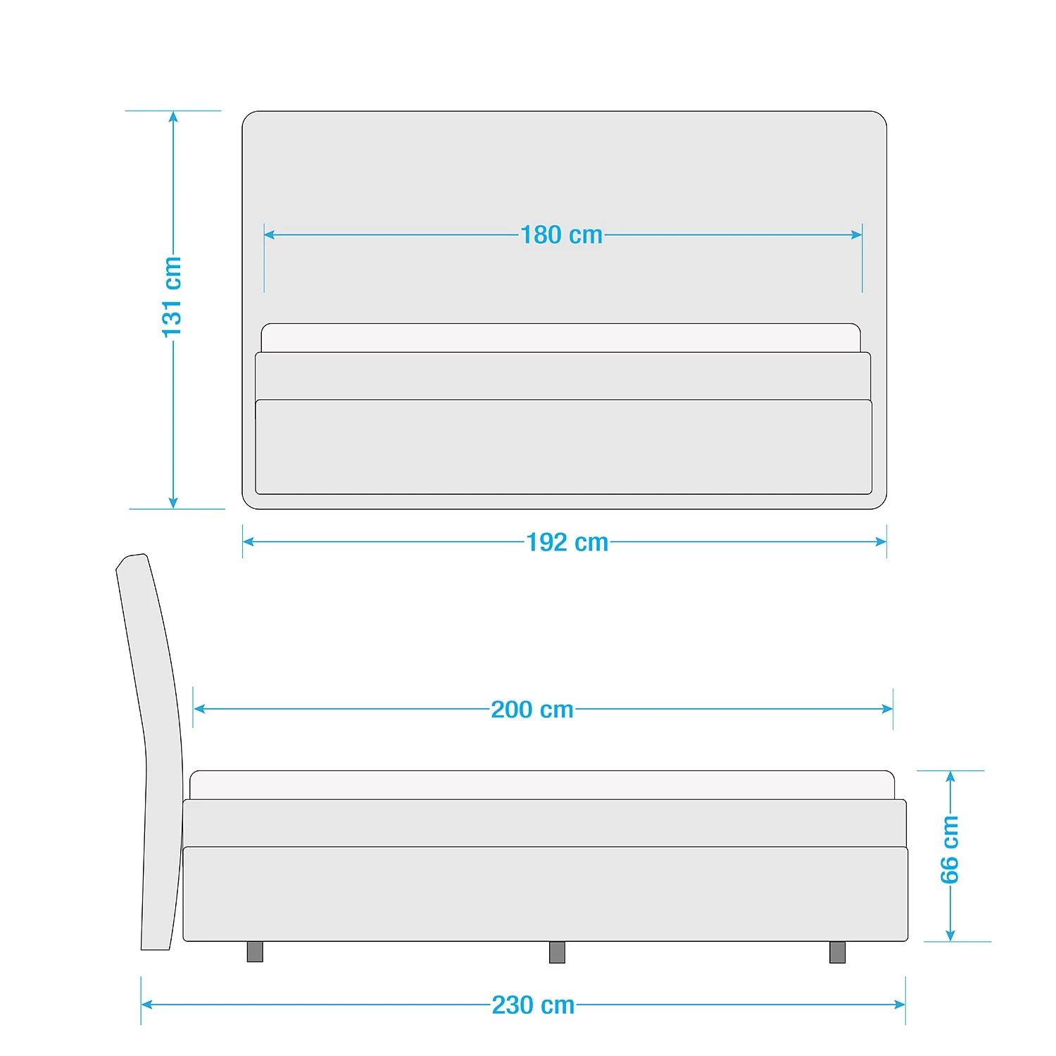 Loftscape Lit boxspring Touros - Gris foncé 13 Loftscape Lit boxspring Touros - Gris foncé – Image 13