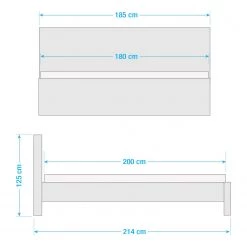 Ars manufacti Lit en bois massif Tamati - 180 x 200cm -Lits & literie Soldes 1000039140 210707 14033700010 SKETCH DETAILS P000000001000039140 sketch