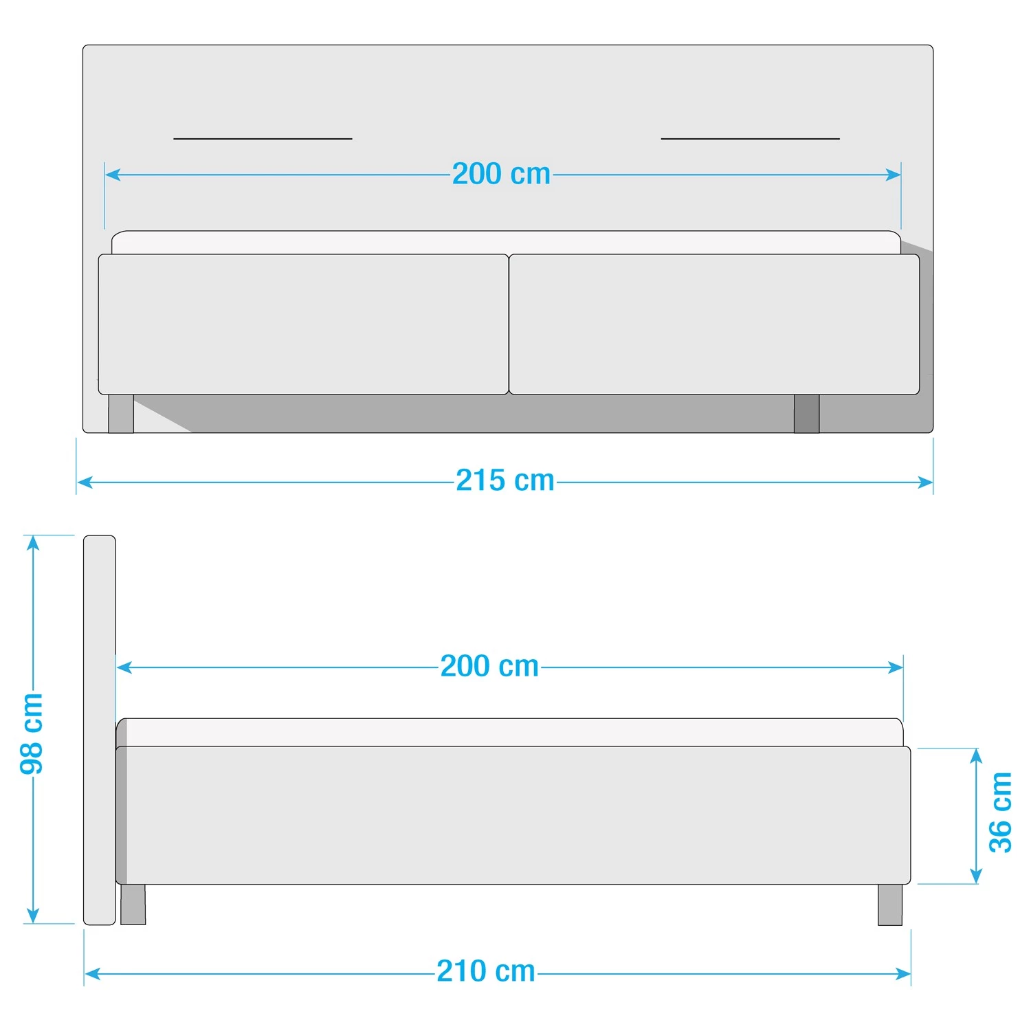 Loftscape Lit capitonné Jonsberg - Noir - 200 x 200cm 5 Loftscape Lit capitonné Jonsberg - Noir - 200 x 200cm – Image 5