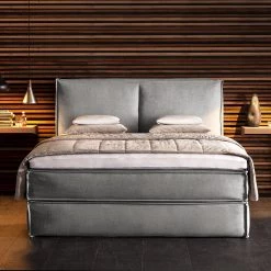 Lit boxspring Kinx - Tissu KINX : Gris - 200 x 200cm - D2 souple - 130 cm 26 Lit boxspring Kinx - Tissu KINX : Gris - 200 x 200cm - D2 souple - 130 cm -Lits & literie Soldes 1000062018 180615 12480603 MOOD GALLERYIMAGES P000000001000062018 mood