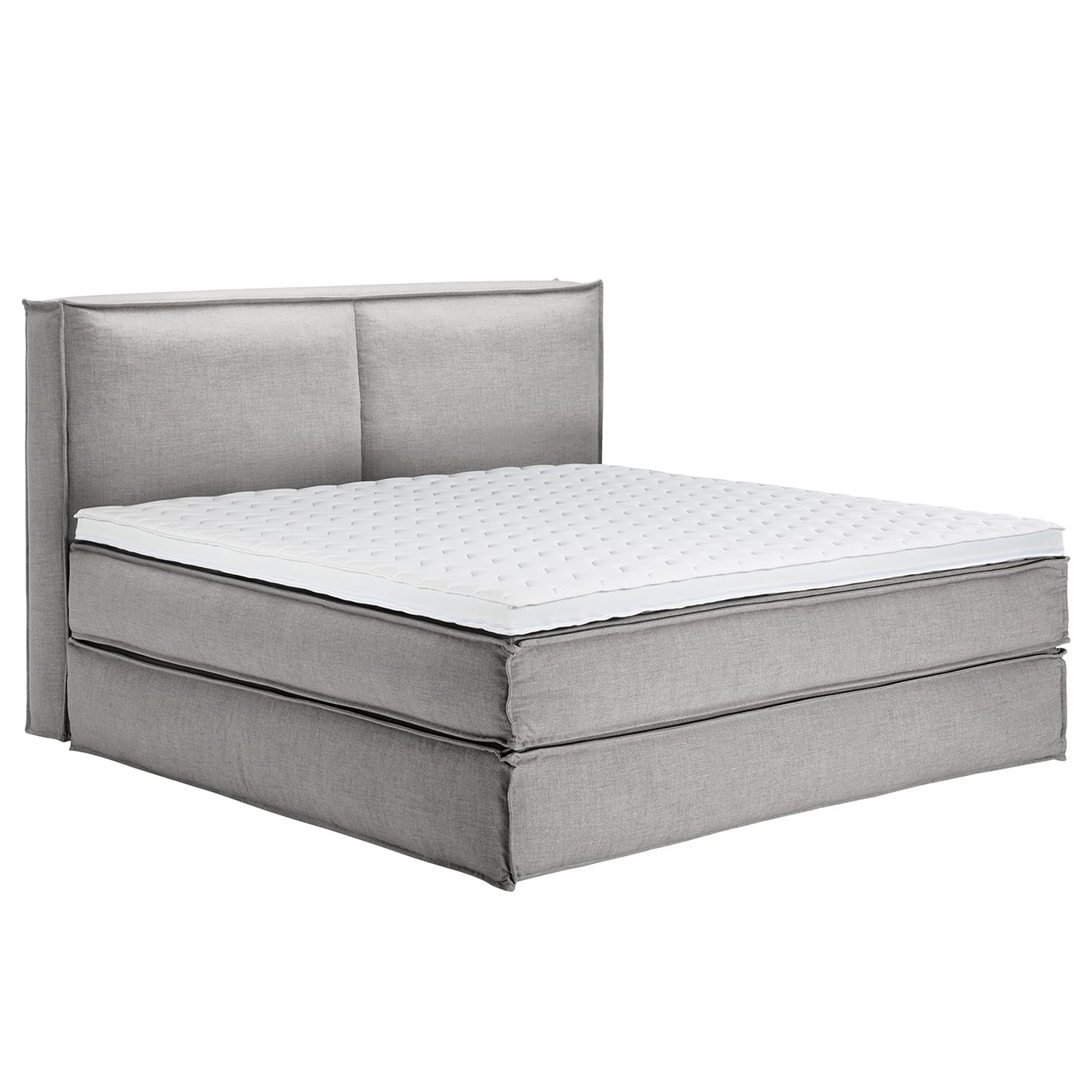 Lit boxspring Kinx - Tissu KINX : Gris - 200 x 200cm - D2 souple - 130 cm 8 Lit boxspring Kinx - Tissu KINX : Gris - 200 x 200cm - D2 souple - 130 cm – Image 8