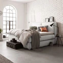 Lit boxspring Kinx - Tissu KINX : Blanc - 180 x 200cm - D2 souple - 130 cm 27 Lit boxspring Kinx - Tissu KINX : Blanc - 180 x 200cm - D2 souple - 130 cm -Lits & literie Soldes 1000062032 180615 124848161 MOOD GALLERYIMAGES P000000001000062032 mood