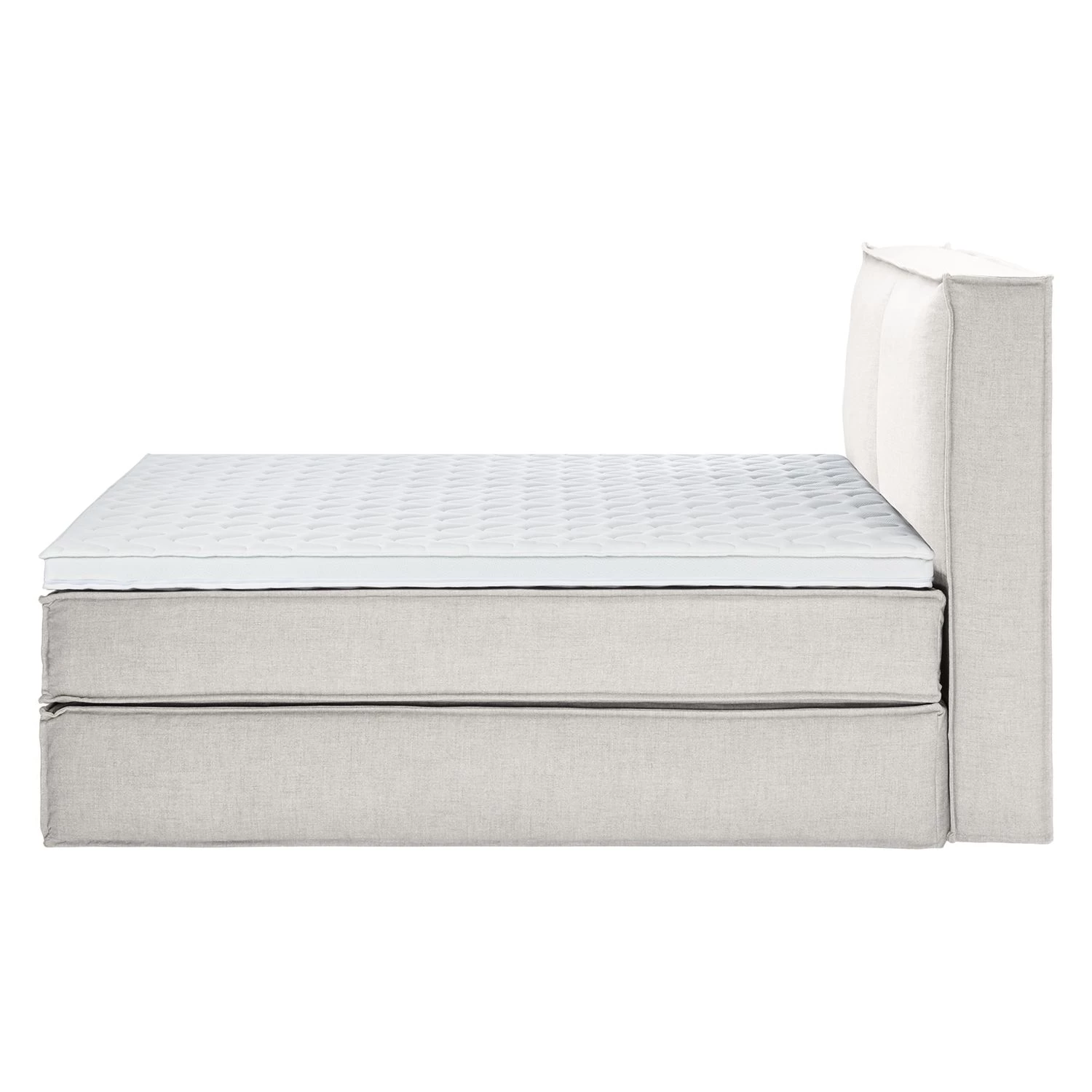 Lit boxspring Kinx - Tissu KINX : Blanc - 180 x 200cm - D2 souple - 130 cm 6 Lit boxspring Kinx - Tissu KINX : Blanc - 180 x 200cm - D2 souple - 130 cm – Image 6