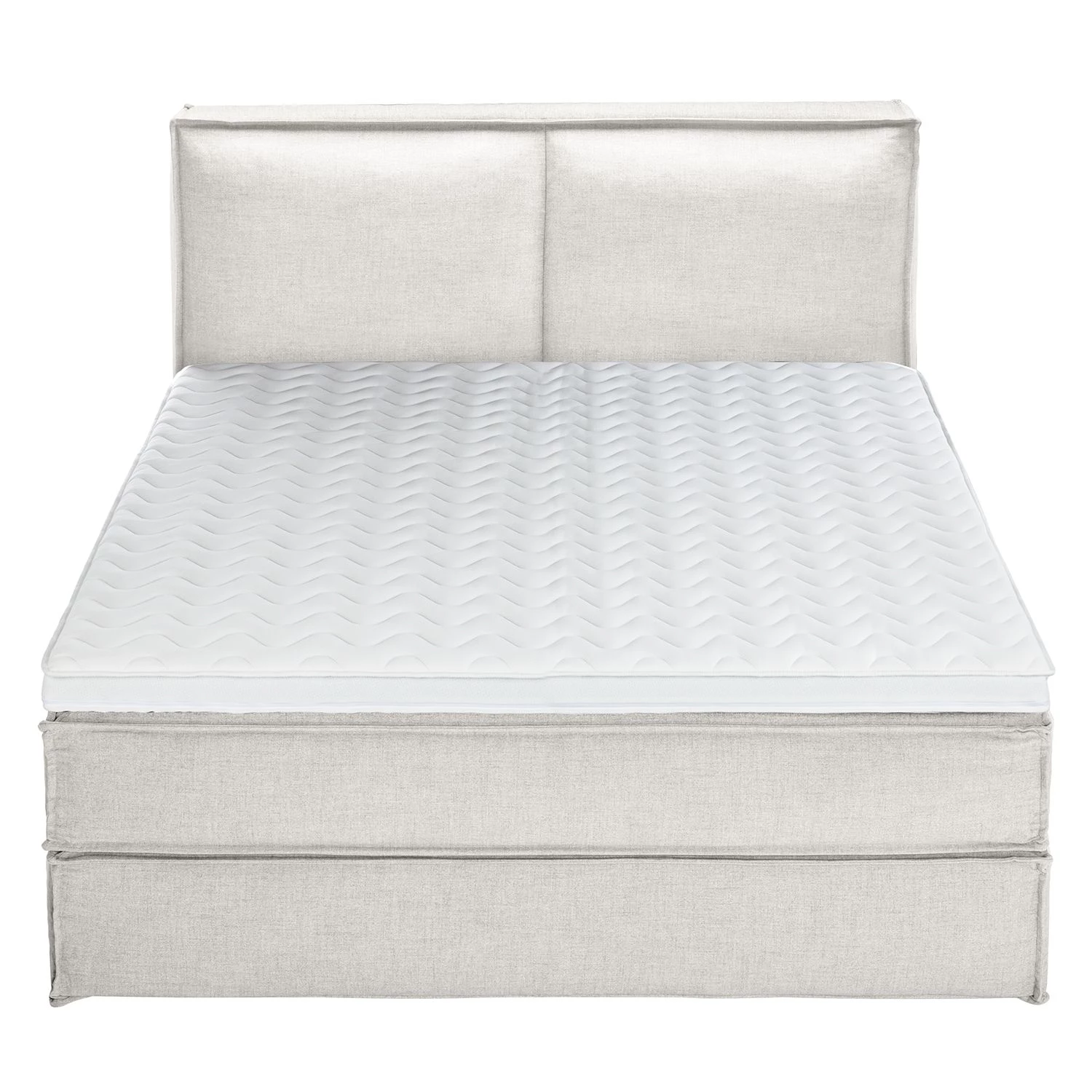 Lit boxspring Kinx - Tissu KINX : Blanc - 180 x 200cm - D2 souple - 130 cm 8 Lit boxspring Kinx - Tissu KINX : Blanc - 180 x 200cm - D2 souple - 130 cm – Image 8