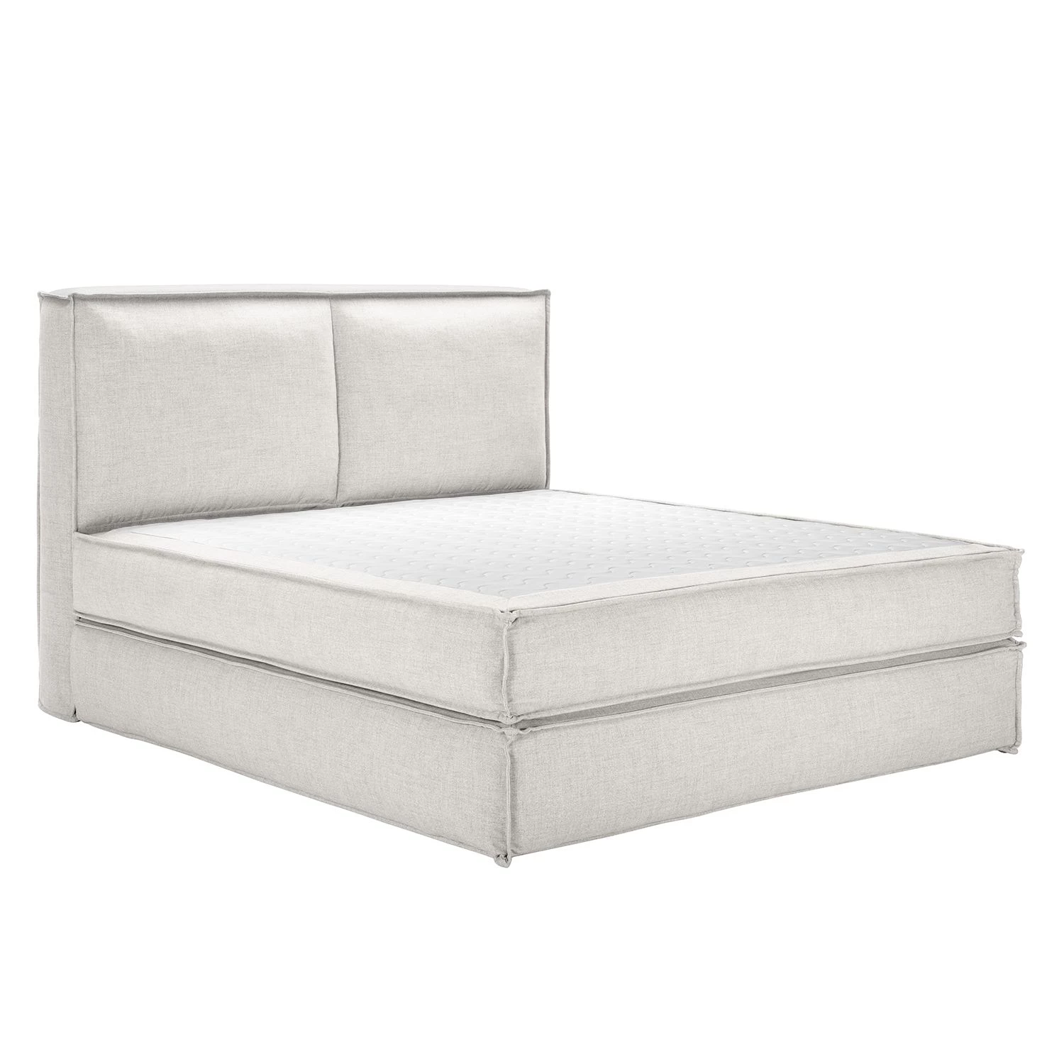 Lit boxspring Kinx - Tissu KINX : Blanc - 180 x 200cm - D2 souple - 130 cm 12 Lit boxspring Kinx - Tissu KINX : Blanc - 180 x 200cm - D2 souple - 130 cm – Image 12