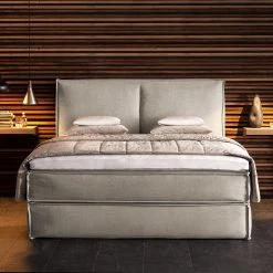 Lit boxspring Kinx - Tissu KINX : Beige - 180 x 200cm - D2 souple - 130 cm -Lits & literie Soldes 1000062037 180615 124900201 MOOD GALLERYIMAGES P000000001000062037 mood