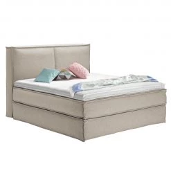 Lit boxspring Kinx - Tissu KINX : Beige - 180 x 200cm - D2 souple - 130 cm