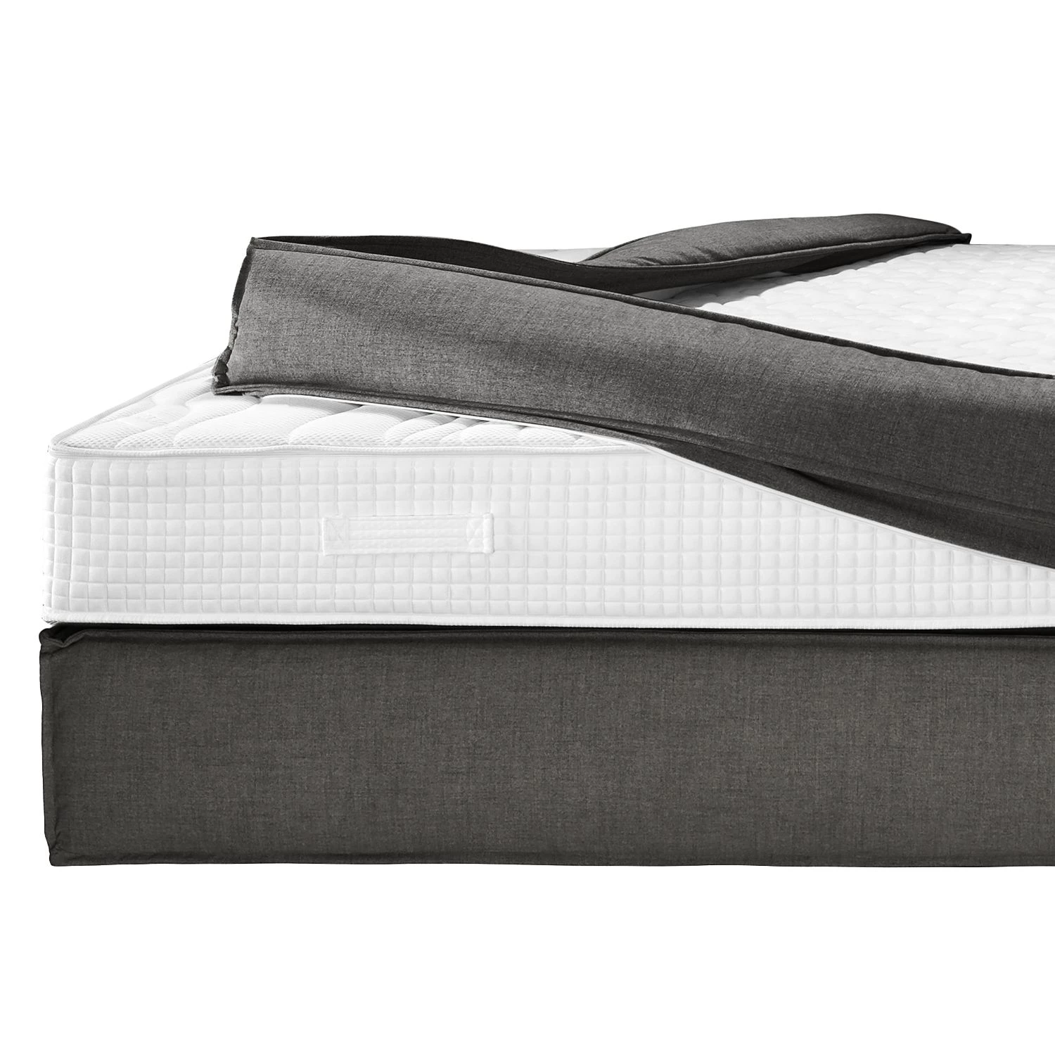 Lit boxspring Kinx - Tissu KINX : Anthracite - 180 x 200cm - D2 souple - 100 cm 8 Lit boxspring Kinx - Tissu KINX : Anthracite - 180 x 200cm - D2 souple - 100 cm – Image 8