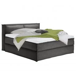 Lit boxspring Kinx - Tissu KINX : Anthracite - 180 x 200cm - D2 souple - 100 cm