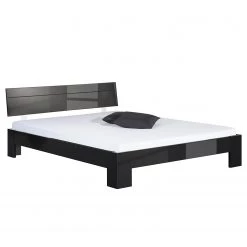 Neue Modular Lit double Perleto - Noir brillant - 160 x 200cm -Lits & literie Soldes 1000070099 210720 10473100011 DETAILS P000000001000070099