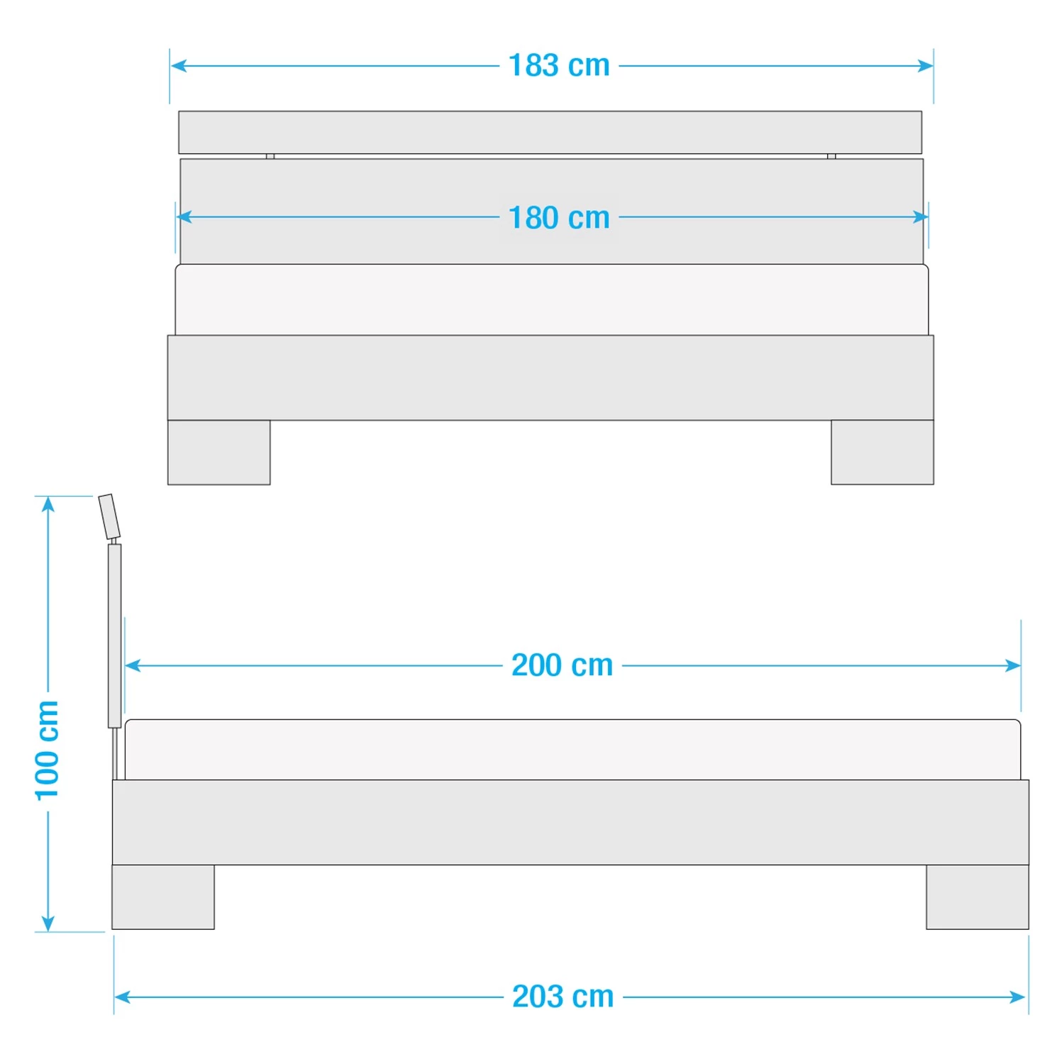 Neue Modular Lit double Tirol - 180 x 200cm 2 Neue Modular Lit double Tirol - 180 x 200cm – Image 2