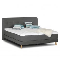 Mørteens Lit boxspring Mälby - Anthracite - 140 x 200cm