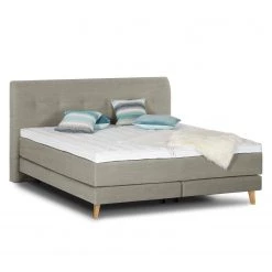 Mørteens Lit boxspring Mälby - Beige - 160 x 200cm