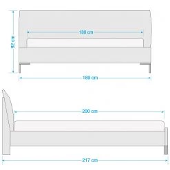 Wiemann Lit futon Chicago - Blanc alpin - 180 x 200cm -Lits & literie Soldes 1000103248 210803 15310700008 SKETCH DETAILS P000000001000103248 sketch