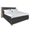 Wimex Lit boxspring Ohio - Anthracite / Chêne tourbe - Sans surmatelas