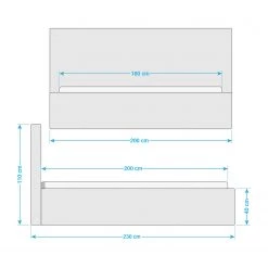 Lit capitonné Kinx - Tissu KINX : Beige - 180 x 200cm -Lits & literie Soldes 1000113340 210608 11040400015 SKETCH DETAILS P000000001000113340 sketch