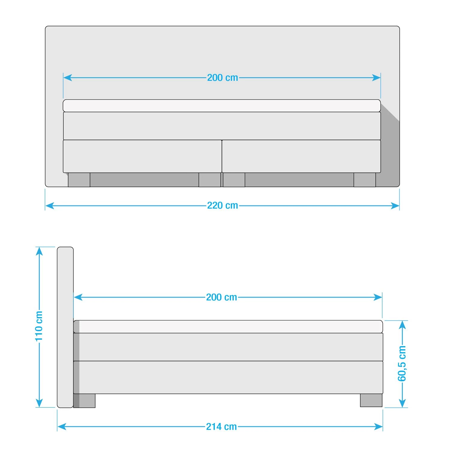 Fredriks Lit boxspring Loimaa - Tissu - Platine - 200 x 200cm 14 Fredriks Lit boxspring Loimaa - Tissu - Platine - 200 x 200cm – Image 14