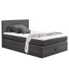 Loftscape Lit boxspring Harvi avec surmatelas et c - Anthracite - 140 x 200cm