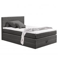 Loftscape Lit boxspring Harvi avec surmatelas et c - Anthracite - 140 x 200cm