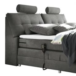 Fredriks Lit boxspring Neiras (avec surmatelas) - Tissu - Avec surmatelas - Gris lava - Mousse viscoélastique -Lits & literie Soldes 1000123111 180903 12284439 GALLERYIMAGES P000000001000123111