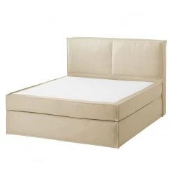 Eva Padberg Collection Lit boxspring Kinx - Étoffe de coton - Sable -Lits & literie Soldes 1000123503 180709 070 GALLERYIMAGES P000000001000123503