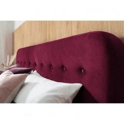 Mørteens Lit capitonné Klink III - Bordeaux - 140 x 200cm -Lits & literie Soldes 1000123586 201111 18202100023 DETAILS P000000001000123586
