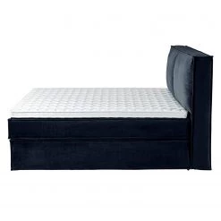 Lit boxspring Kinx - Velours Fraya: Bleu marine - 180 x 200cm - D2 souple - 130 cm -Lits & literie Soldes 1000125281 180905 10222448 GALLERYIMAGES P000000001000125281