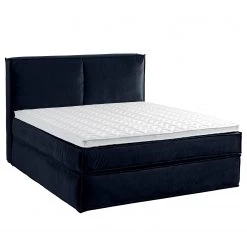 Lit boxspring Kinx - Velours Fraya: Bleu marine - 180 x 200cm - D2 souple - 130 cm -Lits & literie Soldes 1000125281 210726 10043400158 DETAILS P000000001000125281
