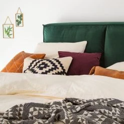 Lit boxspring Kinx - Velours Fraya: Vert de l'étang - 180 x 200cm - D2 souple - 130 cm -Lits & literie Soldes 1000125282 180709 093413091 GALLERYIMAGES P000000001000125282