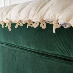 Lit boxspring Kinx - Velours Fraya: Vert de l'étang - 180 x 200cm - D2 souple - 130 cm -Lits & literie Soldes 1000125282 180709 093413101 GALLERYIMAGES P000000001000125282