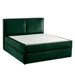 Lit boxspring Kinx - Velours Fraya: Vert de l'étang - 180 x 200cm - D2 souple - 130 cm -Lits & literie Soldes 1000125282 180905 10222452 GALLERYIMAGES P000000001000125282