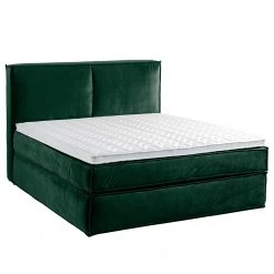 Lit boxspring Kinx - Velours Fraya: Vert de l'étang - 180 x 200cm - D2 souple - 130 cm -Lits & literie Soldes 1000125282 210726 10043400157 DETAILS P000000001000125282