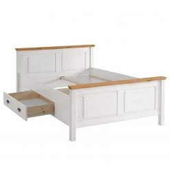 Maison Belfort Lit en bois massif Bergen - Epicéa blanc / Epicéa lessivé - 140 x 200cm -Lits & literie Soldes 1000125641 220406 030 DETAILS P000000001000125641