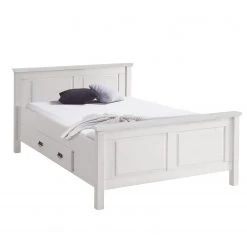 Maison Belfort Lit en bois massif Bergen - Epicéa blanc - 140 x 200cm