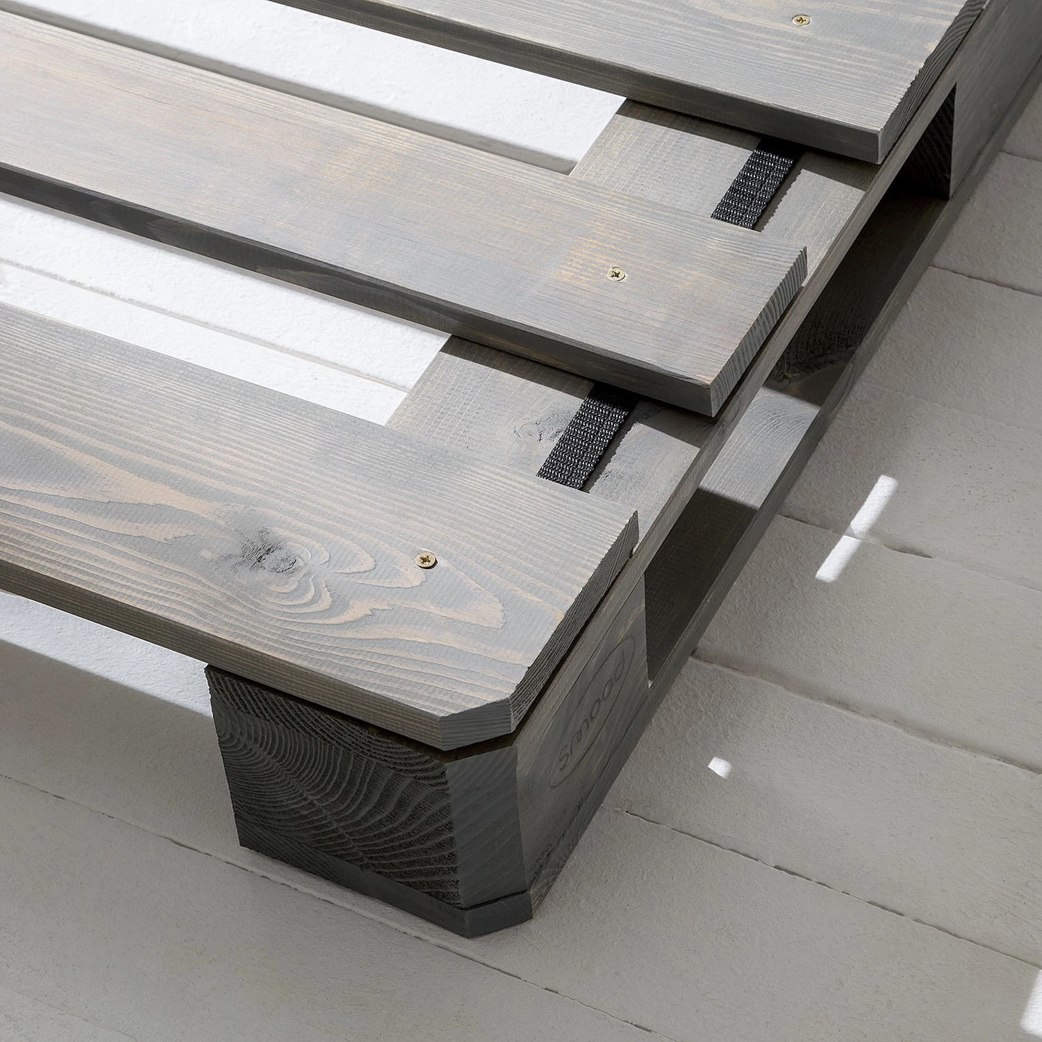 Lit palette Smood - Pin massif - Gris - 180 x 200cm 11 Lit palette Smood - Pin massif - Gris - 180 x 200cm – Image 11