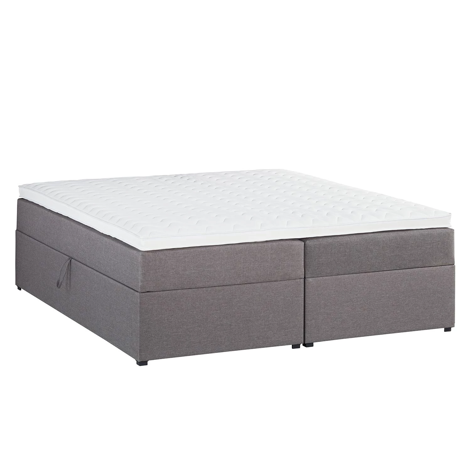 KiYDOO Lit capitonné Asmara (avec coffre) - Tissu - Gris - Gris - 140 x 200cm - Sans tête de lit 4 KiYDOO Lit capitonné Asmara (avec coffre) - Tissu - Gris - Gris - 140 x 200cm - Sans tête de lit – Image 4