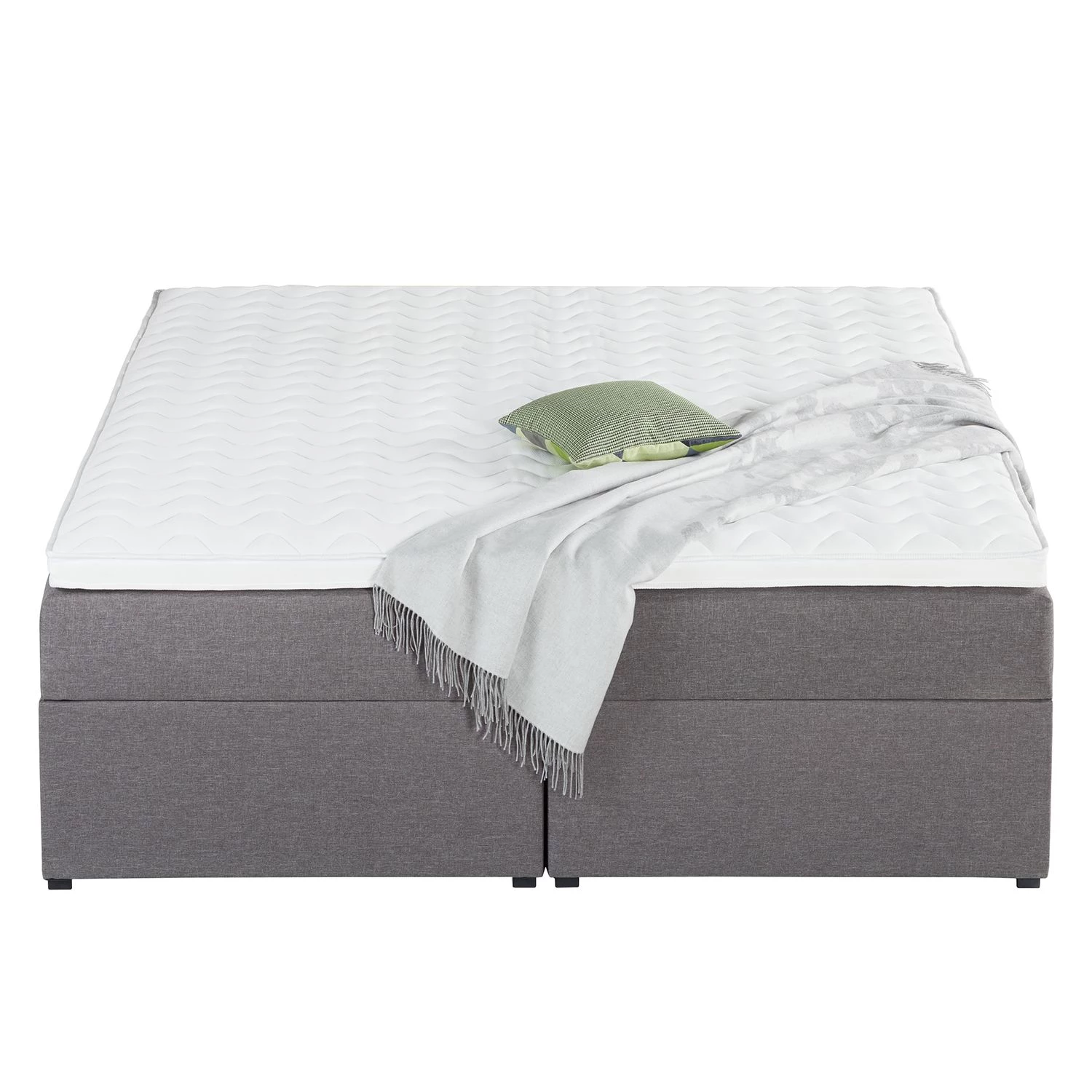 KiYDOO Lit capitonné Asmara (avec coffre) - Tissu - Gris - Gris - 140 x 200cm - Sans tête de lit 8 KiYDOO Lit capitonné Asmara (avec coffre) - Tissu - Gris - Gris - 140 x 200cm - Sans tête de lit – Image 8