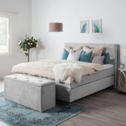 Maison Belfort Lit boxspring Dogali - Gris clair - 180 x 200cm 18 Maison Belfort Lit boxspring Dogali - Gris clair - 180 x 200cm -Lits & literie Soldes 1000128195 180905 15371168 MOOD GALLERYIMAGES P000000001000128195 mood