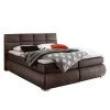 Fredriks Lit boxspring Malm - Microfibre - Marron foncé - 160 x 200cm