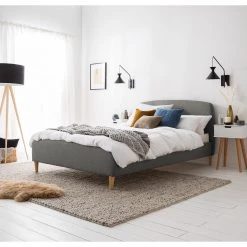 Mørteens Lit capitonné Belmonte - Tissu / Hévéa massif - Gris clair 16 Mørteens Lit capitonné Belmonte - Tissu / Hévéa massif - Gris clair -Lits & literie Soldes 1000131988 191031 06201400002 MOOD DETAILS P000000001000131988 mood