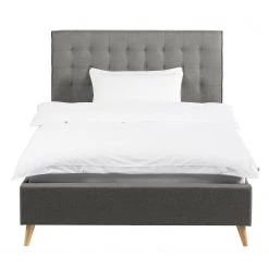 Mørteens Lit capitonné Almonte - Tissu / Hévéa massif - Gris clair -Lits & literie Soldes 1000131989 191031 06223900018 DETAILS P000000001000131989