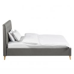 Mørteens Lit capitonné Almonte - Tissu / Hévéa massif - Gris clair -Lits & literie Soldes 1000131989 191031 06223900019 DETAILS P000000001000131989