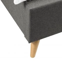 Mørteens Lit capitonné Almonte - Tissu / Hévéa massif - Gris clair -Lits & literie Soldes 1000131989 191031 06223900021 DETAILS P000000001000131989