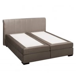 Maison Belfort Lit boxspring Willard I - Tissu - Taupe - 180 x 200cm -Lits & literie Soldes 1000134671 181012 17294518 GALLERYIMAGES P000000001000134671