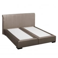 Maison Belfort Lit boxspring Willard I - Tissu - Taupe - 180 x 200cm -Lits & literie Soldes 1000134671 181012 17294519 GALLERYIMAGES P000000001000134671